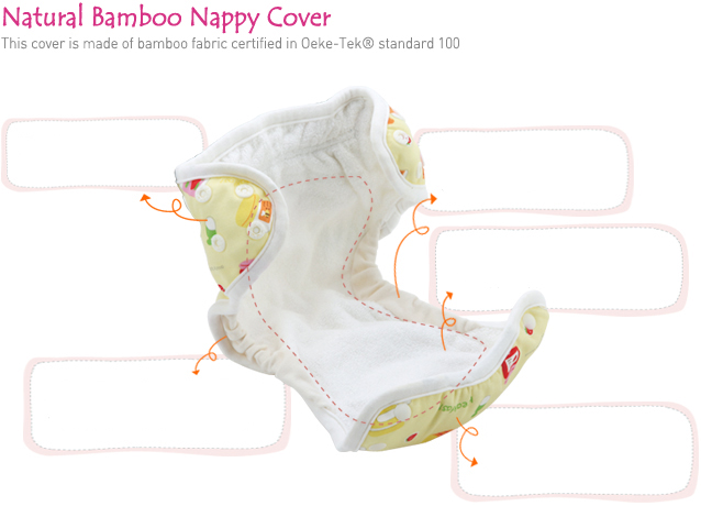 Natural bamboo nappy cover